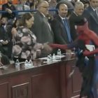 Law student dresses up as Spider-Man to accept his degree