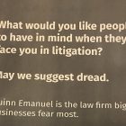 Lawyers hit out at US law firm Quinn Emanuel’s ‘dread’ advert