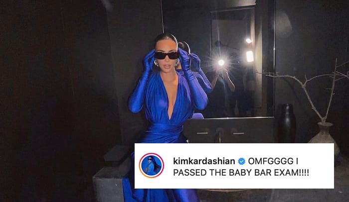 did kim kardashian pass baby bar exam