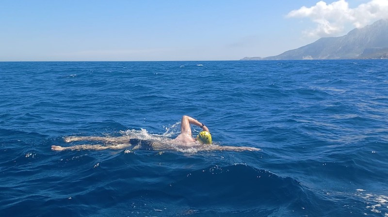 Clydes lawyer swims from Spain to Morocco in charity challenge